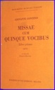 Missae Cum Quinque Vocibus SZ11246 Contino / Beretta messes A 5 Voix Zerboni