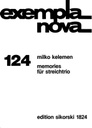 Memories for string trio Kelemen, Milko V, Va, Vc SIK1824  Sikorski