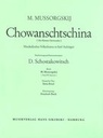 Khovanshchina Mussorgsky, Modest Orch SIK2130  Sikorski