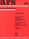 Concerto for Violin, Strings and basso continuo Leclair, Jean-Marie V-solo, Str, Bc SIK0768 P  Sikorski