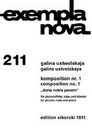 Composition No. 1 for piccolo flute, tuba and piano Ustvolskaya, Galina Fl-Picc, Tb, Klav SIK1911  Sikorski