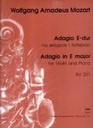 Adagio in E major KV 261 for Violin and Piano PW3852   Wolfgang Amadeus Mozart P
