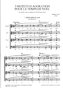 3 Motets D'adoration Pour Le Temps De Noel Um10588 Maze Choeur Satb Sans Accompagnement