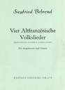 4 Old French Folksongs For Voice And Guitar Sik0475  Sikorski