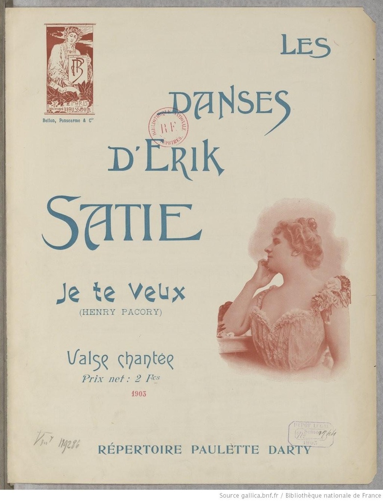 Je te veux ジュ・トゥ・ヴ Erik Satie Valse chantée 1987