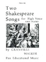 [PEM25] Two Shakespeare Songs Abel Karl Friedrich Voice & Piano, Voice (High) Pan Educational Music Pem25