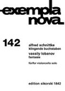 [SIK1842] Sounding Letters / Fantasia for violoncello solo Schnittke  Alfred / Lobanov  Vassily Vc SIK1842  Sikorski