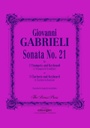 [TP143] Sonata No. 21 Tp143 Gabrieli Giovanni 3 Trumpets And Organ Brass Press