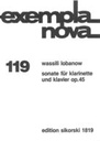 [SIK1819] Sonata for Clarinet and Piano Lobanov, Vassily Klar, Klav SIK1819  Sikorski