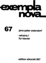 [SIK0867] Refrains I for piano Ostendorf, Jens-Peter Klav SIK0867  Sikorski