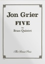 [ENS93] Five ENS93 Grier Jon brass quintet Brass Press