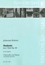 [SIK1738] Andante from Op. 83 for violoncello and piano Brahms Vc  Klav SIK1738  Sikorski