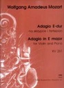 [PW3852] Adagio in E major KV 261 for Violin and Piano PW3852   Wolfgang Amadeus Mozart P