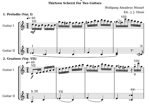[MUT2236] Ah Vous Dirai-Je Maman  Mozart 2 Guitares Classique MUT2236