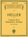 [HL50253250] 25 Melodious Studies  Op. 45 Hl50253250 Stephen Heller Piano Schirmer