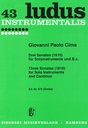 [SIK0472] 3 Sonatas for Solo Instruments and basso continuo Cima, Giovanni Paolo V, Bc // Ob, V, Bc // Ob, V, Bc SIK0472  Sikorski