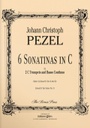 [TP158] 6 Sonatinas In C Tp158 Pezel Johann 2 Trumpets Organ Brass Press